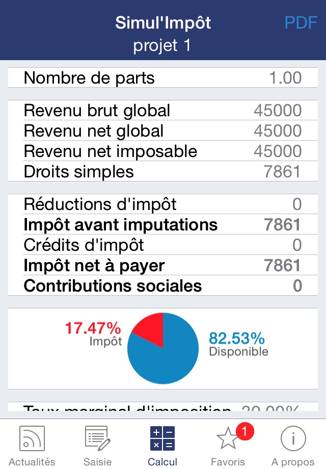 Simul'Impôt screenshot 3