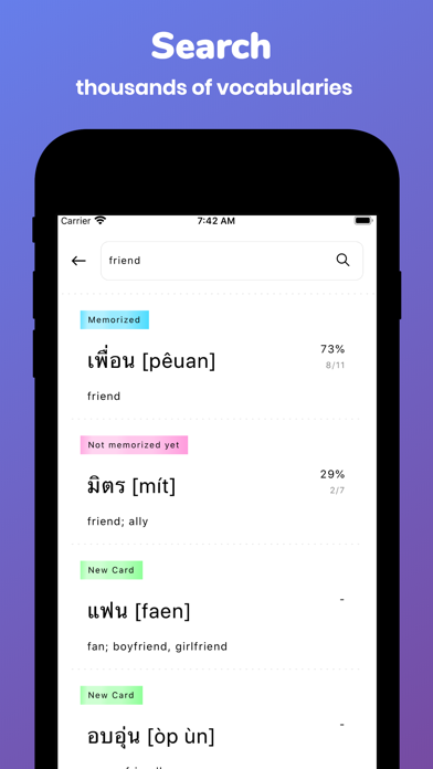 Memorize: Learn Thai Words screenshot 4