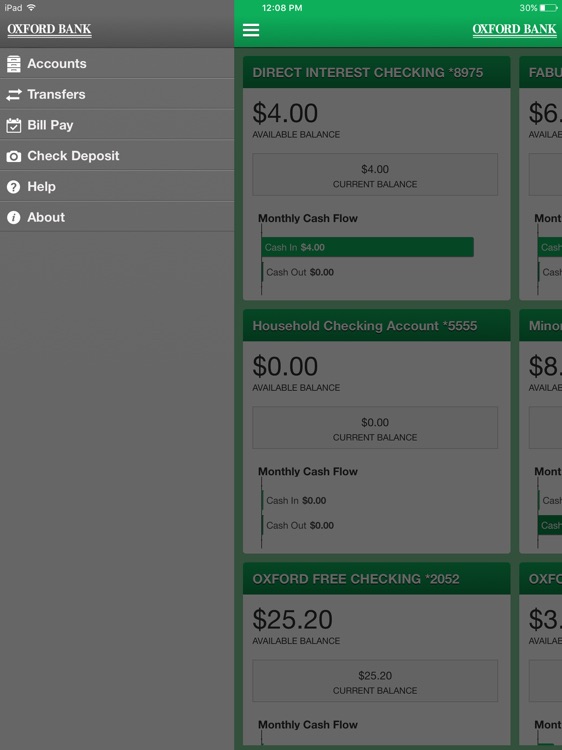 Oxford Bank & Trust for iPad