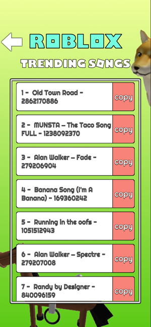 Roblox Music Codes En App Store - roblox song banana