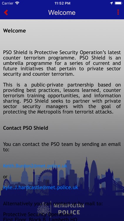 PSO LONDON SHIELD