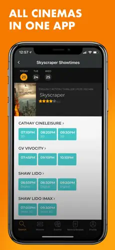 Screenshot 3 Popcorn: Movie showtimes iphone