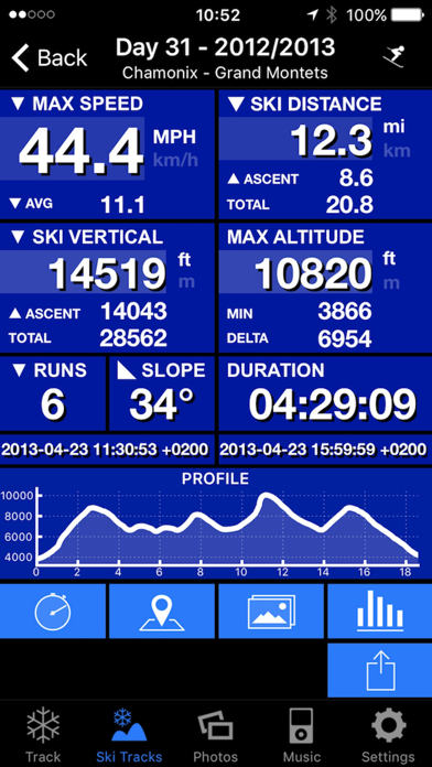 Ski Tracks iPhone app afbeelding 5