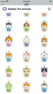 bubble tea animals stickers iphone screenshot 3