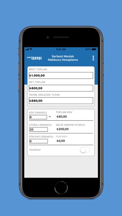 Serbest Meslek Makbuzu Hesapla screenshot 2