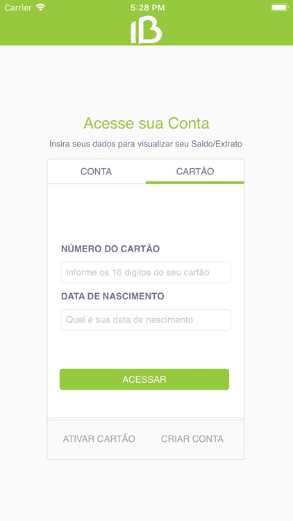 Cartão IB Corretora