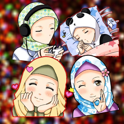 Hijab Islamic Girls Stickers