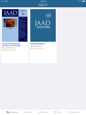 JAAD Journals screenshot 2