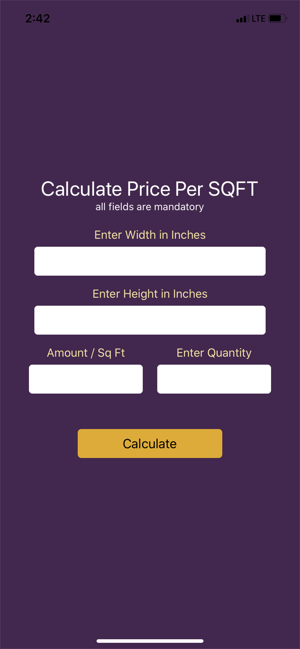 Sqft Price Calc