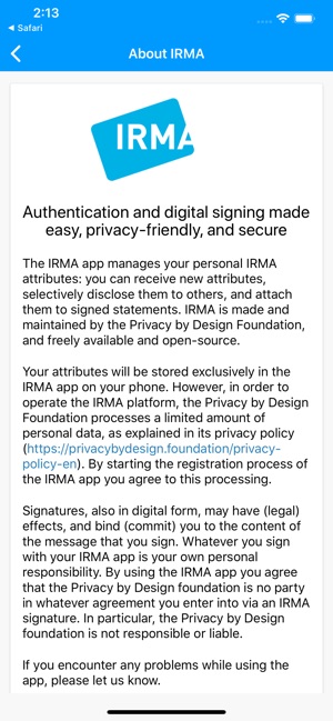 IRMA authentication(圖4)-速報App