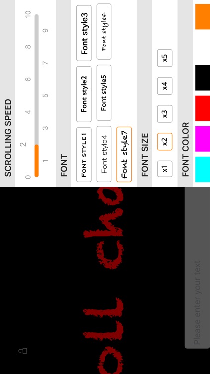 Scroll change color text