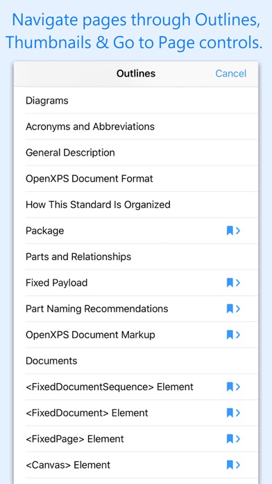 XPSView for iOS : Read XPS & OXPS documents and Export to PDF Screenshot 3