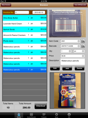 Barcode Invoices - náhled