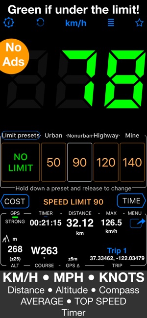 Speedometer 55 Start. GPS Box.