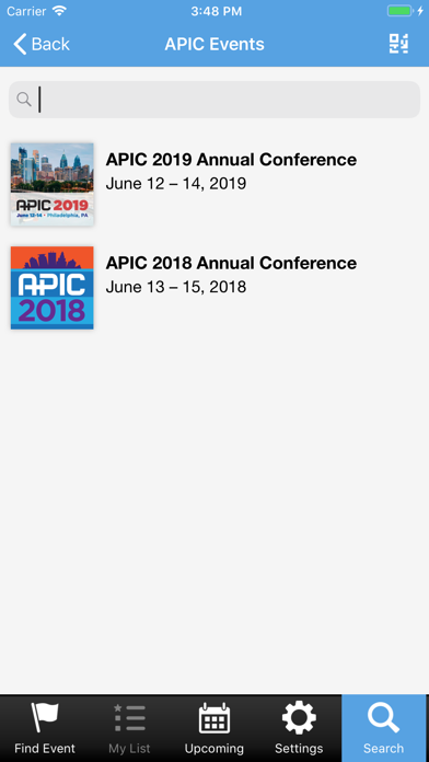 APIC Events screenshot 2