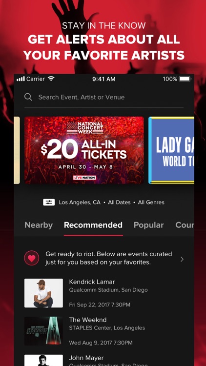 Live Nation – For Concert Fans