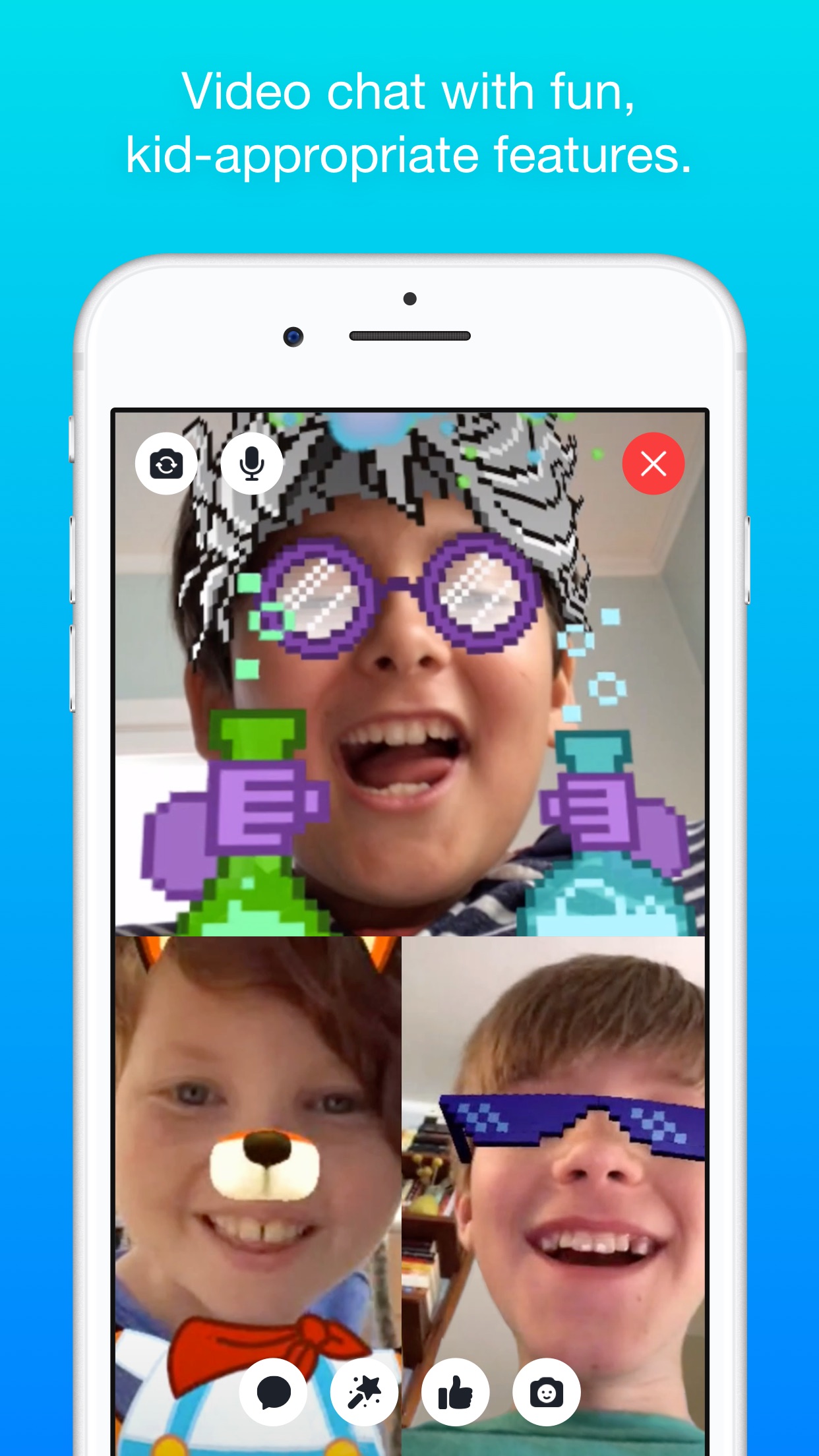 Screenshot do app Messenger Kids