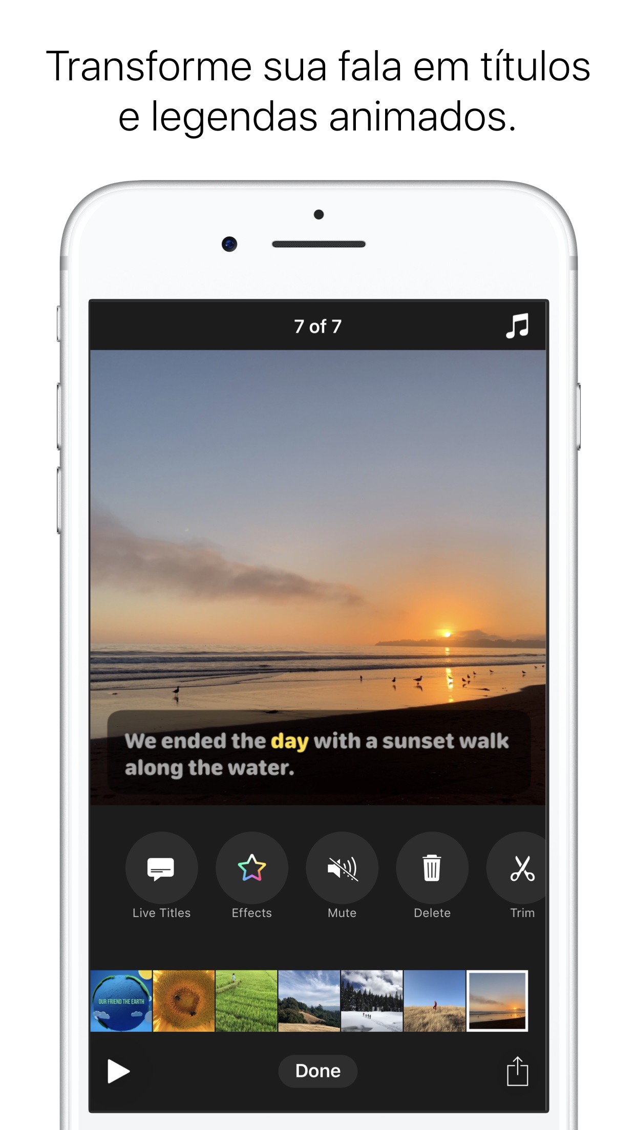 Screenshot do app Clips