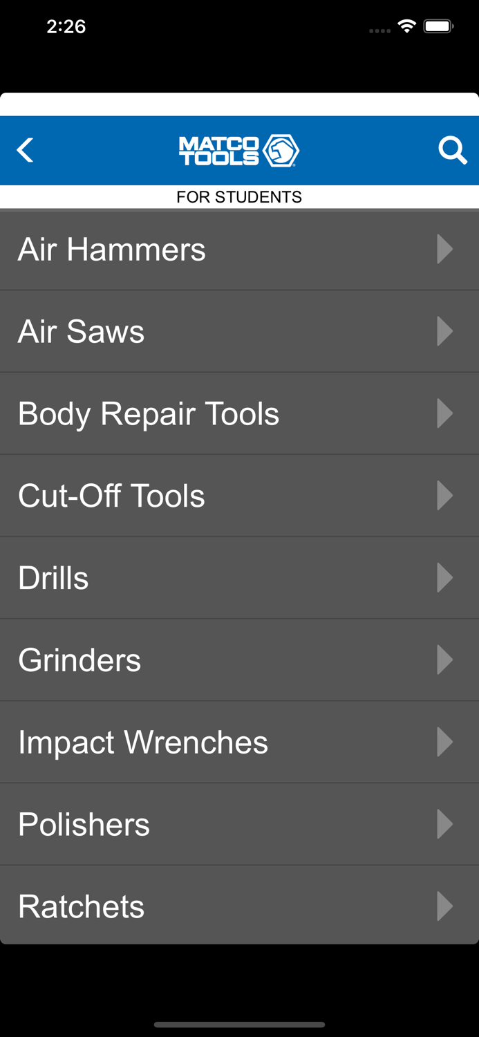 Matco Tools for Students