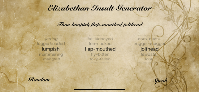 Elizabethan Insult Generator