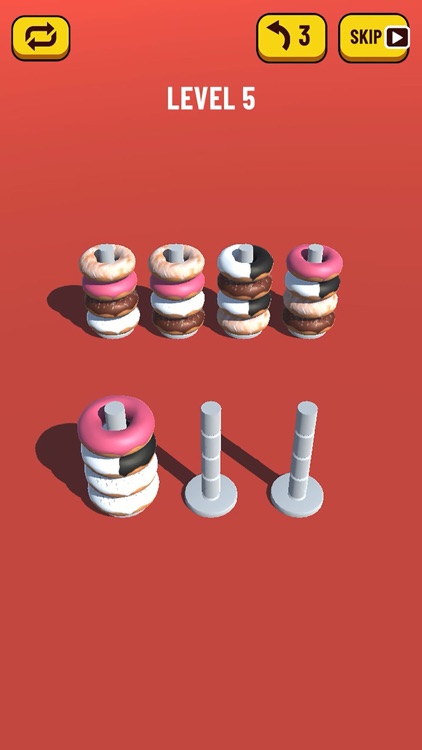 Donut Stack Puzzle