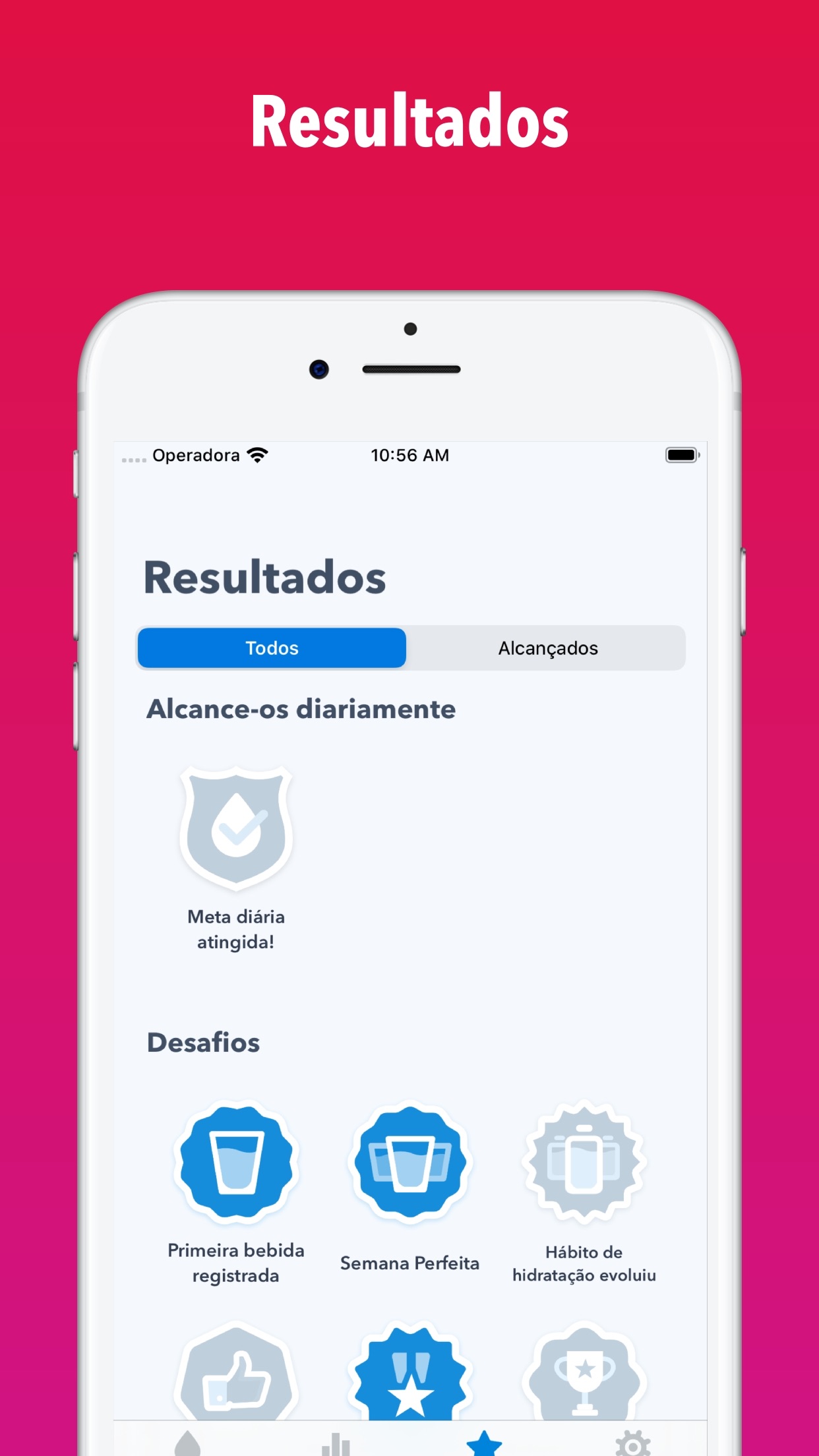Screenshot do app WaterMinder