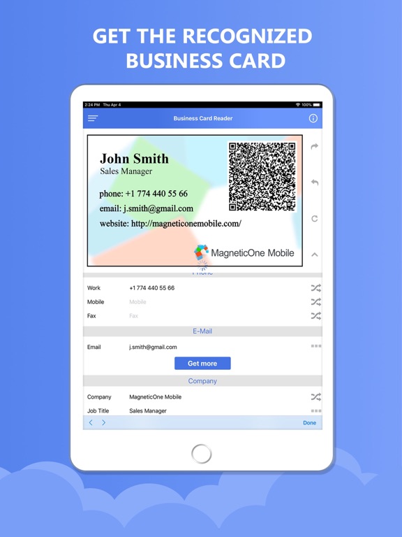 Screenshot #5 pour Workbooks Business Card Reader