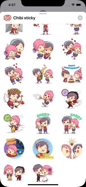 Cute Chibi Couple Stickers(圖3)-速報App