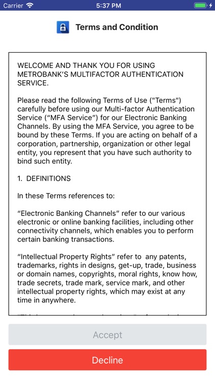 Metrobank Authenticator