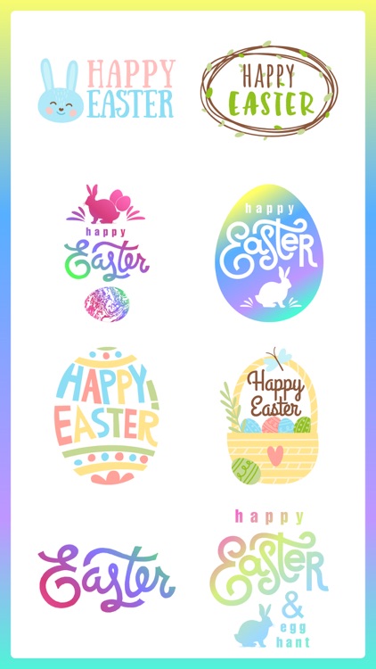 Happy Egg Hunt Easter Stickers