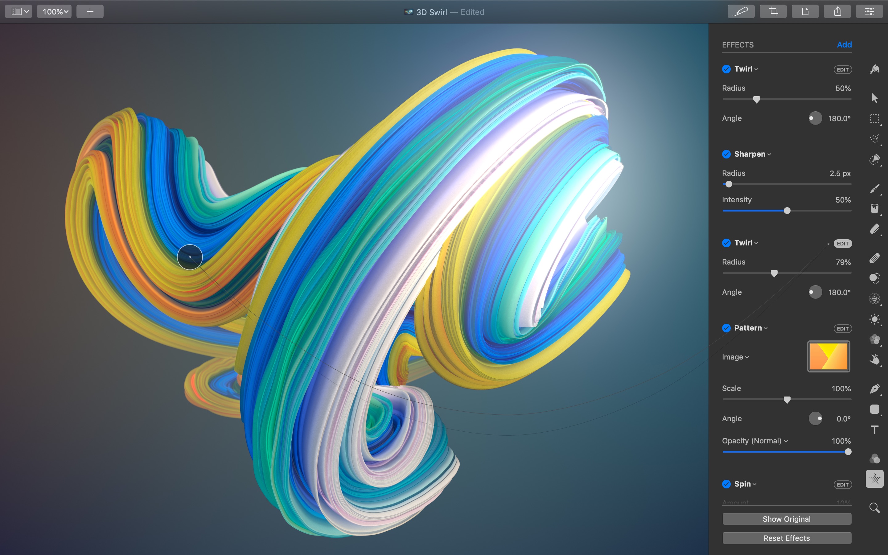 Screenshot do app Pixelmator Pro