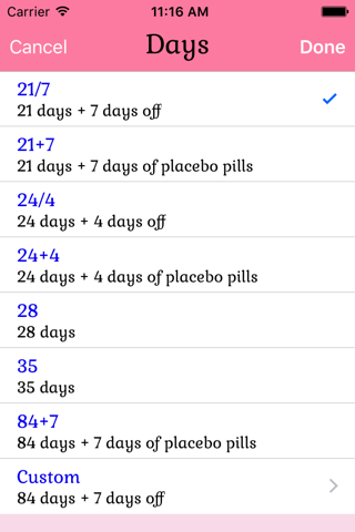 Birth Control Pill Reminder screenshot 3