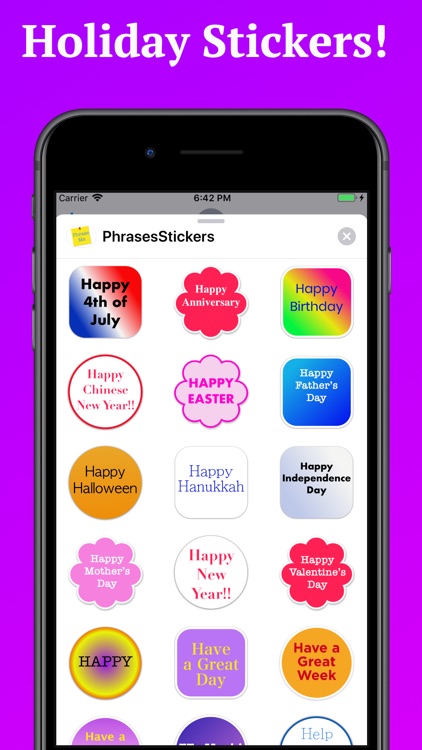 Phrases Stickers for iMessage screenshot-3