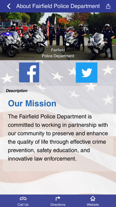 Fairfield Police Department. screenshot 2