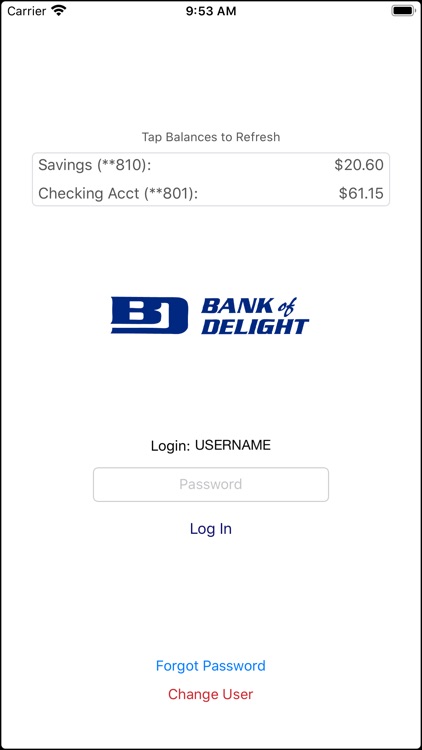 Bank of Delight Mobile Banking