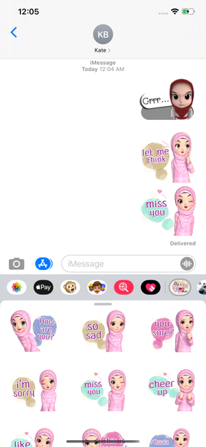 Sweet Hijab Girl Stickers(圖1)-速報App