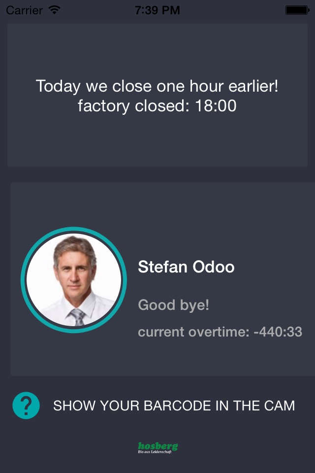 Employee time clock screenshot 2