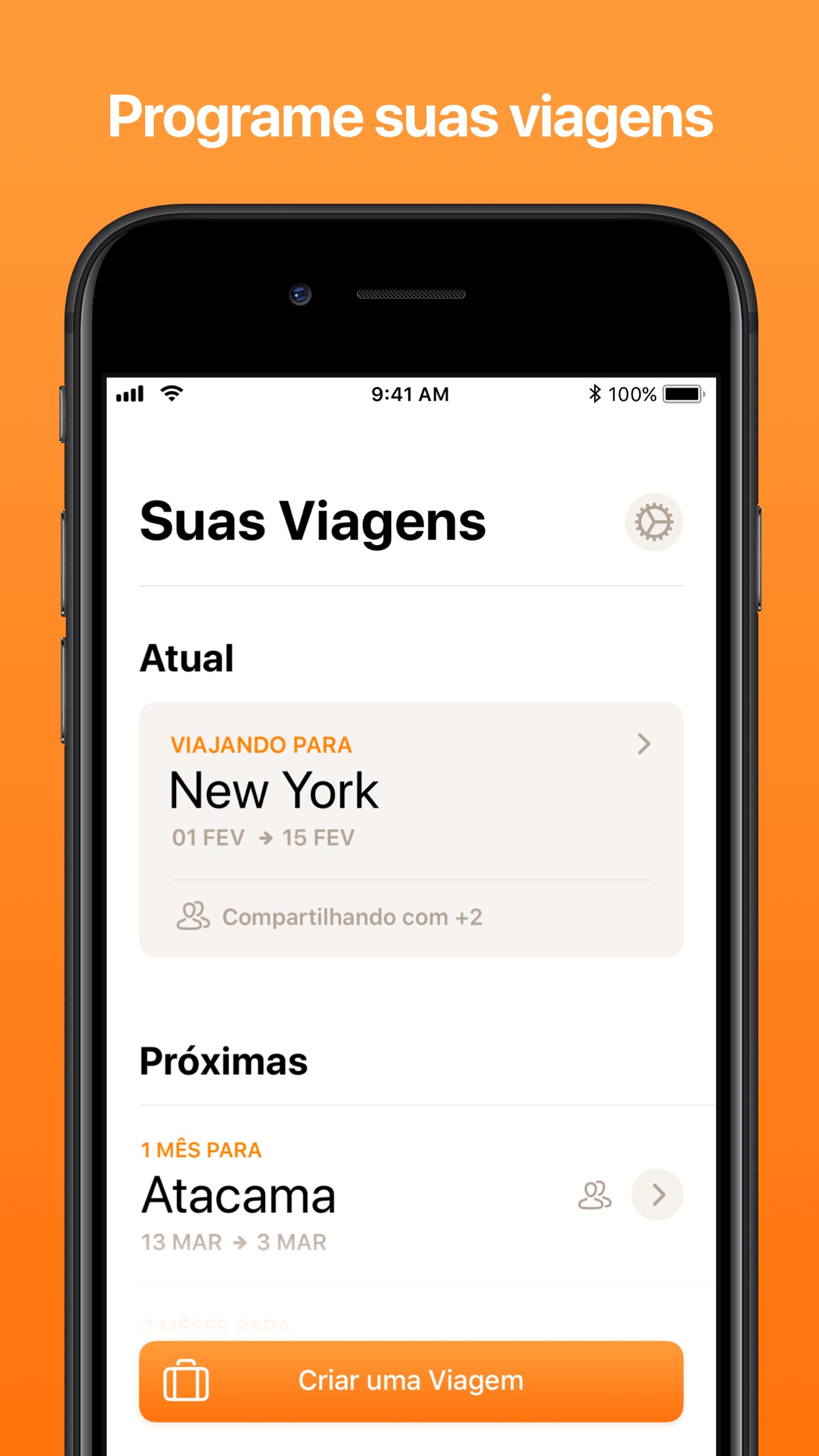 Screenshot do app Tripsy