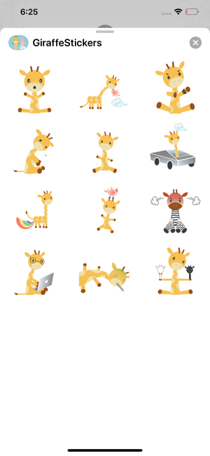 Giraffe and Bird Sticker Pack(圖2)-速報App