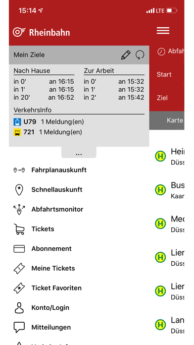 Rheinbahn Fahrplanauskunft screenshot 4