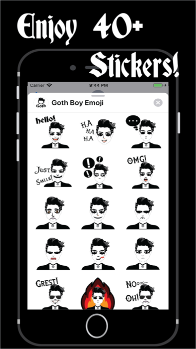 Goth Boy Emoji screenshot 2