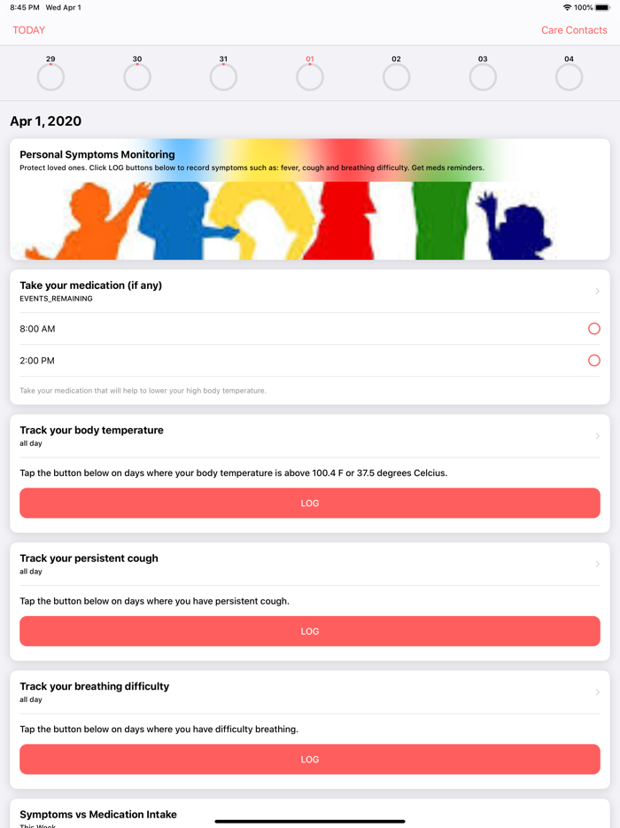 CareDrum Symptom Tracker