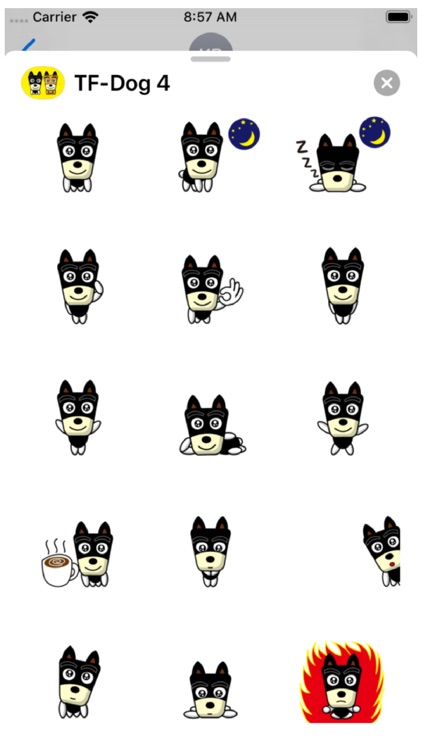 TF-Dog 4 Stickers