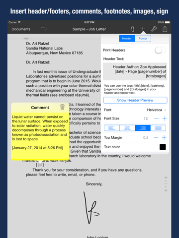 Textilus 6 - Word processor for iPad and iPhone Productivity