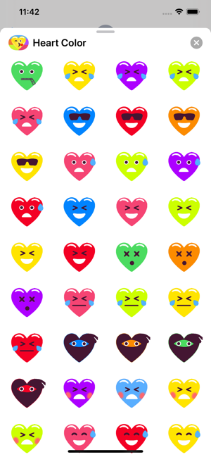 Heart Face Multicolor Stickers(圖4)-速報App