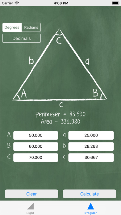 Triangle Solver - Trigonometry screenshot 3