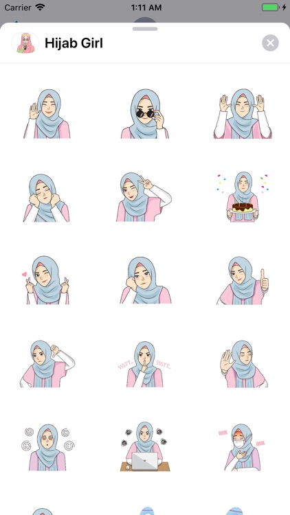 Hijab Girl Stickers iMessages