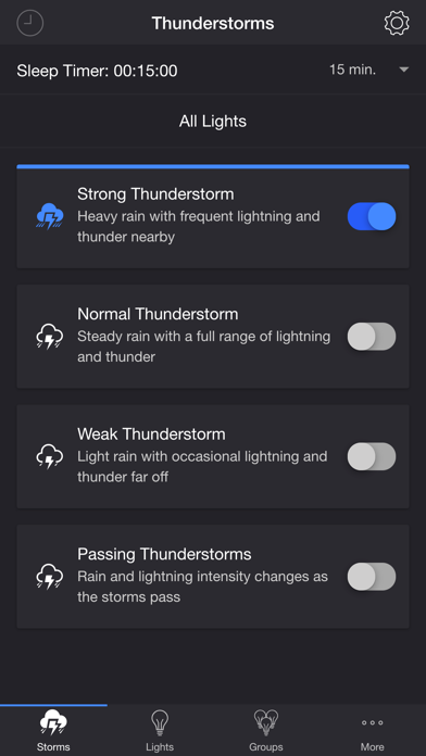 How to cancel & delete Thunderstorm for LIFX from iphone & ipad 1