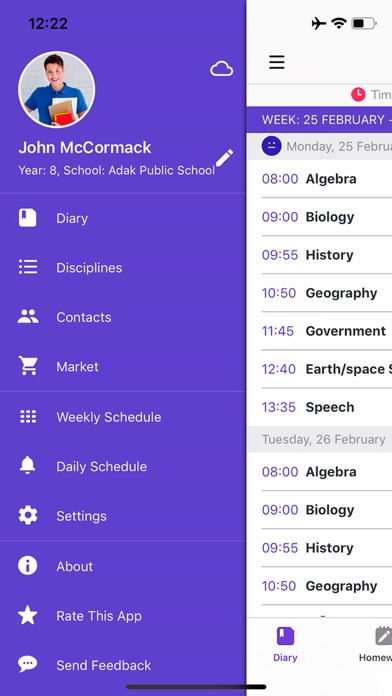 iSchool - School diary screenshot 2