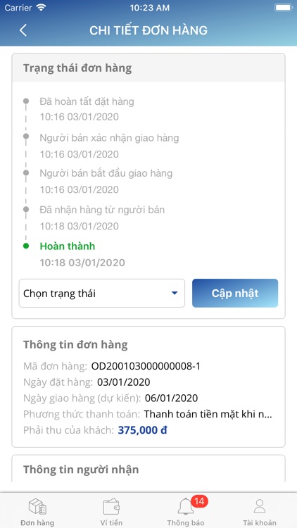 Felix - Dành điểm giao nhận